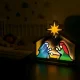 Christmas Nativity Scene 3D LED Lighted Decoration 40x38cm