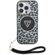 Guess HC IML Leopard Triangle Cord Strap MagSafe Phone Case Cover iPhone 16 Pro Max - Black