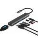 Extra Digital USB-C Adapter HDMI, 3x USB-A, SD, TF, PD 100W, Space Gray