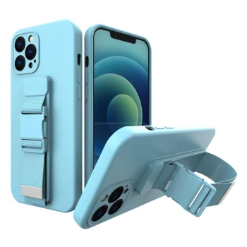 Rope Case Gel Case with Lanyard for Samsung Galaxy A32 4G, Blue