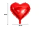 Heart Shaped Foil Balloon 34 x 45 cm with Inflation Straw, Red