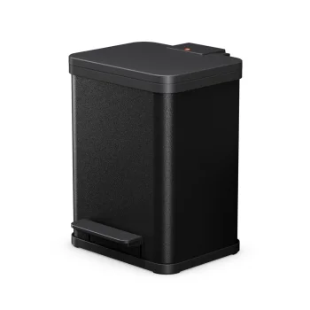Hailo Öko Uno Plus M 17L Rectangular Pedal Bin, Matte Black
