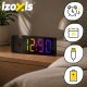 LED digitālais modinātājs ar temperatūras displeju Izoxis, krāsains