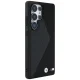 BMW Leather Oversized Stripes MagSafe Case for Samsung Galaxy S25 Ultra - Black