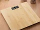 Bamboo Electronic Bathroom Scales with LCD Display, 180 kg