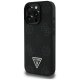 Guess Grained Hot Stamp Peony Triangle Logo MagSafe Phone Case Cover iPhone 16 Pro Max - Black