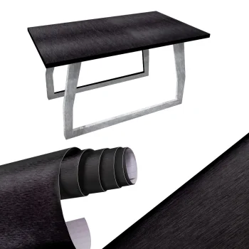Brushed Black Self-Adhesive Vinyl Wrap Film 1.52x30m