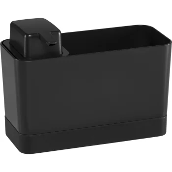 Brabantia Sink Organizer Set with Soap Dispenser, Dark Grey