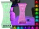LED RGB Crystal Effect Table Night Lamp, USB, Remote Control