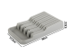 Knife Drawer Organizer, 9 Compartments, Grey