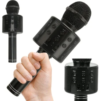 Wireless Bluetooth Karaoke Microphone with Speaker & Voice Changer