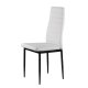 Modern Dining Chairs Set of 4 High Back Eco-Leather ModernHome, White