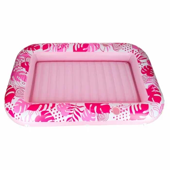 Inflatable Pool Lounger Floating Mattress with Pillow 175cm, Pink