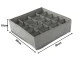Underwear and Socks Drawer Organizer, 20 Compartments, Grey