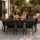 Multigarden Garden Table 180x90 cm for 6-8 People, Black
