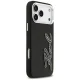 Karl Lagerfeld FW Grained Signature Logo Case for iPhone 17 Pro Max, Black