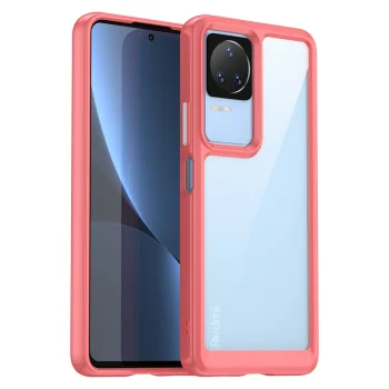 Outer Space Case for Xiaomi Poco F4 5G Hybrid Phone Case, Red