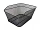 Large Metal Rear Bike Basket for Luggage Carrier, Screw-on, Black