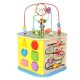 Wooden Activity Cube with Bead Maze for Toddlers