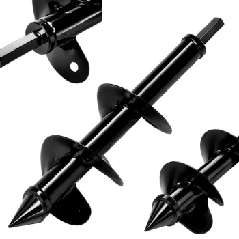 Garden Auger Drill Bit for Planting 30x8cm, Black