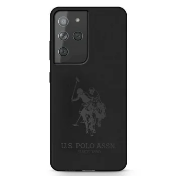 Samsung Galaxy S21 Ultra (SM-G998B) US Polo Silicone On Tone Case Cover (USHCS21LSLHRTBK), Black