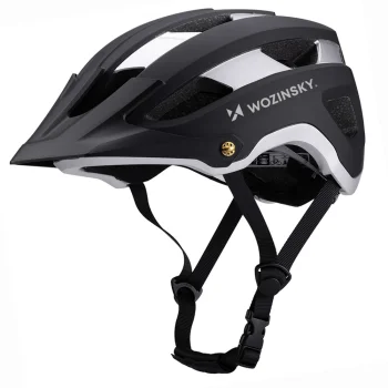 Wozinsky MTB Bicycle Helmet with Removable Visor, Size L (57-62 cm), Black/Silver
