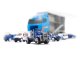 Transporter Truck with Launcher and 6 Metal Police Cars