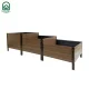 Raised Garden Bed KLASIKA Woodlook Step-Shaped, 225x75 cm, Brown