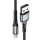 3mk Hyper Cable N-SERIES USB-A to Lightning Cable 1m 12W, Black