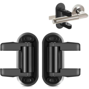 Window Door Handle Lock, Black