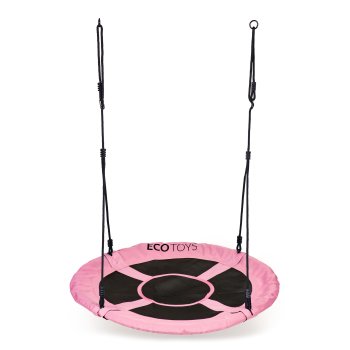 Kids Outdoor Nest Swing ECOTOYS 100cm 150kg, Pink