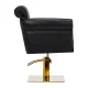 Gabbiano Berlin Hairdressing Chair Black with Gold Base