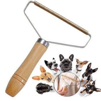 Lint and Pet Hair Remover Comb with Metal Blade for Clothes and Upholstery