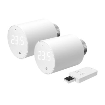 Shelly BLU TRV Smart Thermostatic Head 2-Pack + Gateway WiFi/Bluetooth