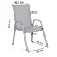 Sofotel So-980 Garden Chairs, Textilene, Graphite, 4 Pcs