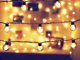 Solar garden string lights with 20 warm LED bulbs
