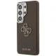 Guess Grained Big 4G Metal Logo Case for Samsung Galaxy S26 Ultra - Brown
