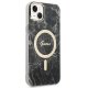 Guess Marble MagSafe Bundle for iPhone 14: Case & Wireless Charger, Black