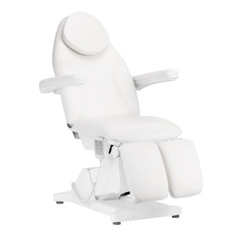 Sillon Basic Pedi Electric Cosmetic Chair 3 Siln. White