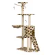 Cat tree with house and bed 138 cm, 5 levels, Petsi, beige