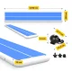 4Fizjo Air Mat PRO Inflatable Gymnastics Track 12 x 2 x 0.3 m with Pump, Blue