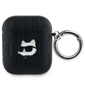 Karl Lagerfeld AirPods 1 / 2 Case Monogram Choupette Head, Black