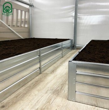Klasika Garden Metal Raised Garden Bed, 1500x500x200mm, Zinc