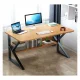Computer office desk with shelf, 100x60 cm, brown
