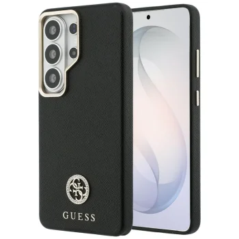 Guess Rhinestone Round Logo MagSafe Case for Samsung Galaxy S26 Ultra, Black