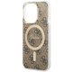 Guess iPhone 14 Pro Case 4G MagSafe, Brown