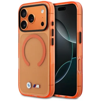 BMW M IML Metal Logos MagSafe Case for iPhone 17 Pro, Orange