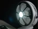 Desk Fan with Clip and LED Light, 3 Modes, Rechargeable, White/Black