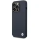 Apple iPhone 14 Pro 6.1\'\' BMW Silicone Metal Logo MagSafe Case Cover (BMHMP14LSILNA), Navy