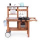Ecotoys Kids Mud Kitchen with Accessories, Fir Wood